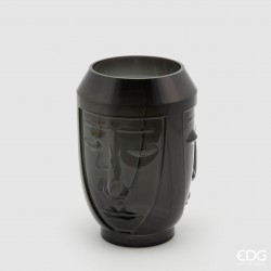 Vase Visage Noir